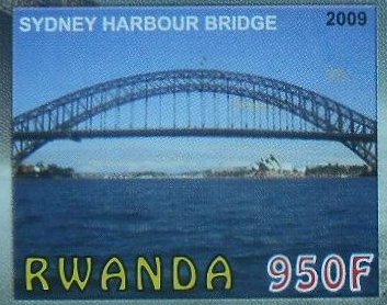 Sydney Harbour Bridge Rwanda stamps 2009 Bridges